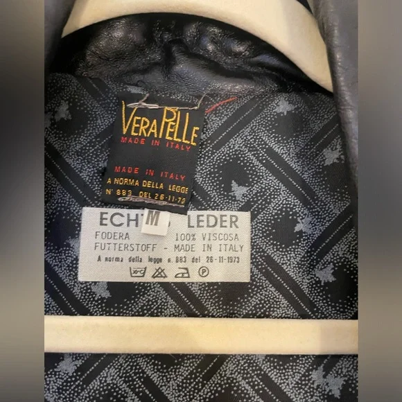 Black leather trench coat - Picture 5 of 12